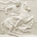 Living Decoration Hand Carved Stone Animal Horse Relief Art Sculpture